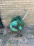 Haspel met tuinslang, Tuin en Terras, Tuinslangen, Ophalen of Verzenden, Gebruikt, Tuinslanghaspel