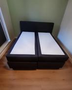 boxspring Karlsson Arendal Kvadrat vlak gestoffeerde matras, Ophalen, Gebruikt, Zwart, Tweepersoons