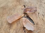 3 Tangarine Lemurian kwarts puntjes., Ophalen of Verzenden, Mineraal