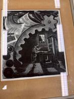 De drukpers" van de Nederlandse kunstenaar Henk Hester., Ophalen