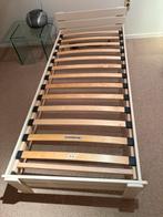1 persoons bed compleet., Huis en Inrichting, Slaapkamer | Bedden, Ophalen, Gebruikt, Eenpersoons, Wit