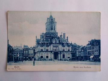 Delft Markt met Stadhuis jaren '20 beschikbaar voor biedingen