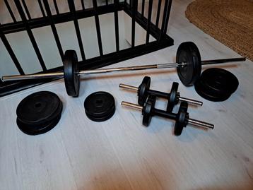 Halter- en dumbbellset  beschikbaar voor biedingen