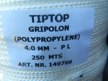 TOUW ,,GRIPOLON'' 4mm haspels a 250mtr. beschikbaar voor biedingen