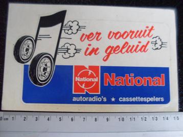 ruit sticker National logo autoradio's cassettespelers  beschikbaar voor biedingen