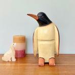 vintage PINGUIN beeld hout antiek brocante object 21cm groot, Antiek en Kunst, Ophalen of Verzenden