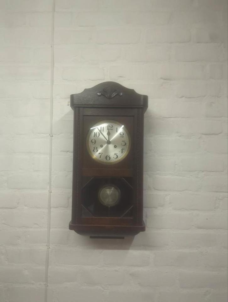 Antieke Wandklok met Pendule, Antiek en Kunst, Antiek | Klokken, Ophalen