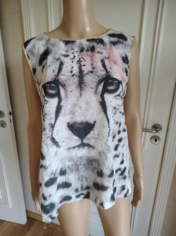 Nieuw topje in shifon ' leopard ' luipaard   beschikbaar voor biedingen