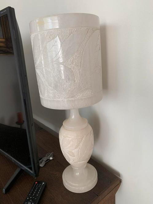 Spaanse Marmeren Tafellamp met Bladmotief, Antiek en Kunst, Antiek | Lampen, Ophalen