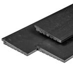 Zweeds rabat(potdeksel) 14/28x195mm zwart gespoten, Ophalen, 25 tot 50 mm, Nieuw, Plank