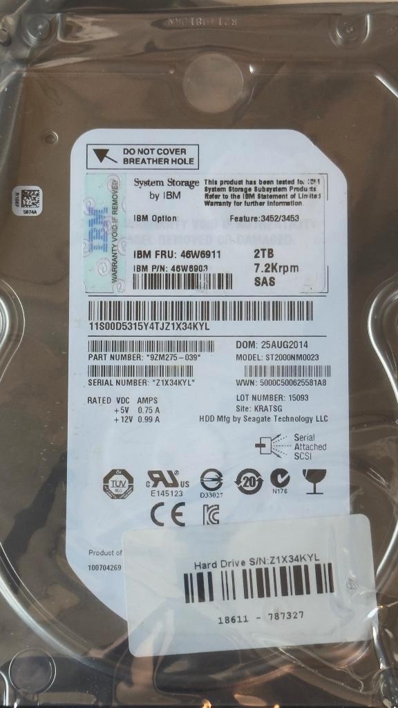 Seagate Constellation ES.3 2TB SAS Enterprise Harde Schijven, Computers en Software, Harde schijven, Zo goed als nieuw, Server