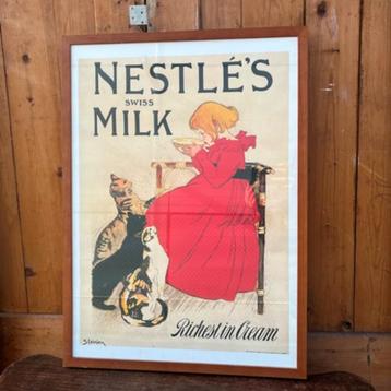 Poster Nestle's Swiss Milk in lijst 53 cm x 73,5 cm beschikbaar voor biedingen