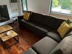 Donkerbruine hoekbank - 6 persoons, Huis en Inrichting, Banken | Bankstellen, Ophalen, Gebruikt, 100 tot 125 cm, Hoekbank