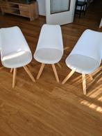 3 eetkamerstoelen - zo goed als nieuw - wit, Ophalen, Zo goed als nieuw, 60 tot 90 cm