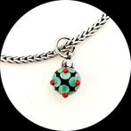 Trollbeads Kerst hanger groen rood / retired zilver, Ophalen of Verzenden, Zo goed als nieuw, Trollbeads, 1 bedel