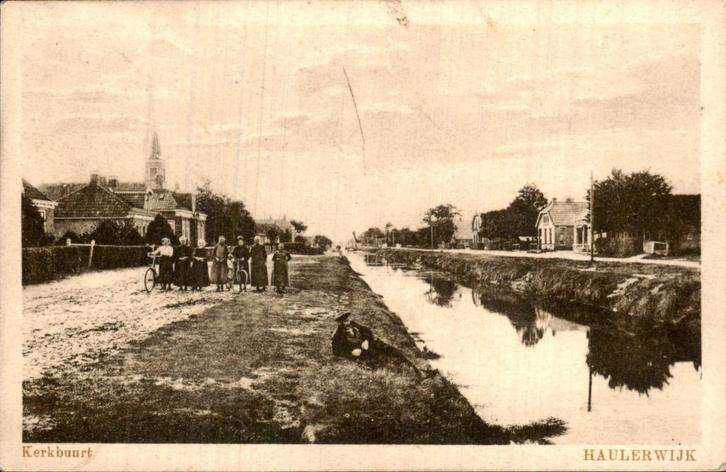 Haulerwijk - Kerkbuurt, Verzamelen, Ansichtkaarten | Nederland, Gelopen, Friesland, Voor 1920, Ophalen of Verzenden