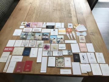 Parfumkaartjes van diverse parfumhuizen beschikbaar voor biedingen