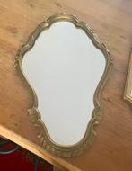 Prachtige Franse vintage spiegel, bronskleur bewerkte lijst, Ophalen, Overige vormen, Minder dan 100 cm
