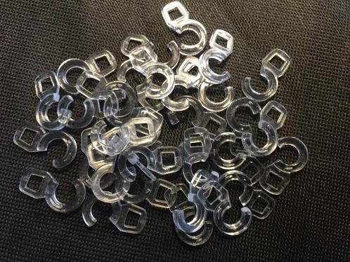 Plastic transparante clips voor roederingen van 8 mm haakjes, Huis en Inrichting, Stoffering | Gordijnen en Lamellen, Nieuw, Ophalen of Verzenden