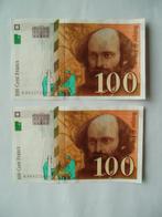 1688. Frankrijk, 2 X 100 francs 1998 UNC Paul Cézanne., Verzenden, Frankrijk, Setje