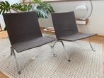 2x Fritz Hansen fauteuil PK22 canvas 2003 Poul Kjaerholm, Huis en Inrichting, Fauteuils, Ophalen of Verzenden, Zo goed als nieuw