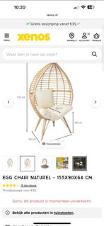 Egg Chair Naturel - Tuinstoel, Ophalen, Bruin, Nieuw, Riet of Rotan