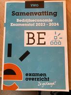 Samenvatting Bedrijfseconomie VWO  Eindexamen 2023-2024, Boeken, Nieuw, Eindsprint, Ophalen of Verzenden, VWO