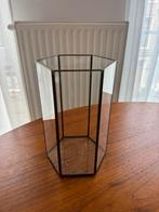 Hexagonale Glazen Stolp/Windlicht, Ophalen of Verzenden, Gebruikt