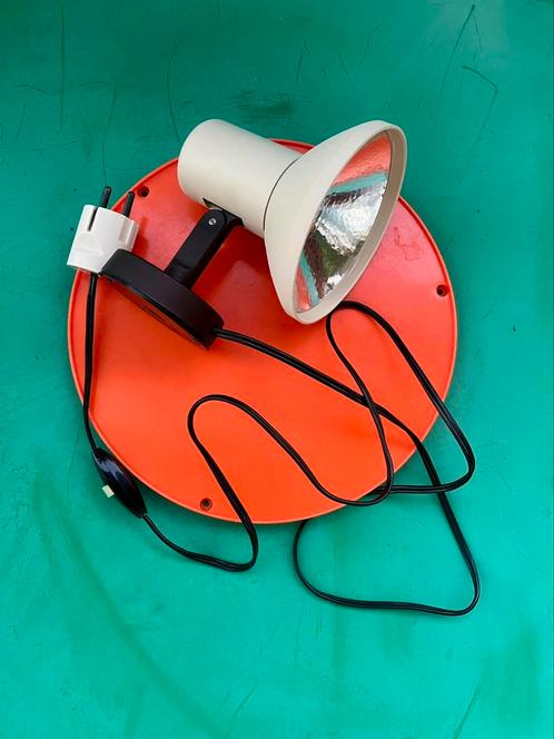 Design wandlamp kunststof beige zwart chroom Hiemstra Evolux, Huis en Inrichting, Lampen | Wandlampen, Zo goed als nieuw, Kunststof