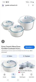 Pyrex Pyroflam casserole pannen, Huis en Inrichting, Keuken | Potten en Pannen, Ophalen of Verzenden, Zo goed als nieuw, Overige materialen