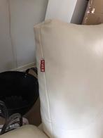 Hoekbank wit leer van kuka met poef, Ophalen, 250 tot 300 cm, Minder dan 75 cm, Leer