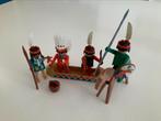 Playmobil 4 indianen met kano en paard, Ophalen, Gebruikt