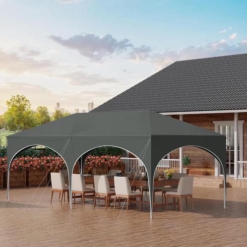 Erg Chique Stabiele Pop-Up Easy-Up Vouwtent 3x6m. Antraciet, Tuin en Terras, Partytenten, Nieuw, Partytent, Opvouwbaar, Ophalen of Verzenden