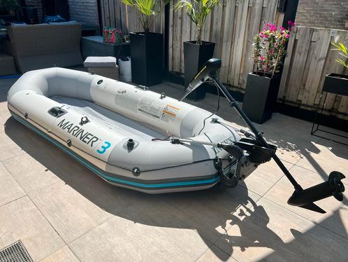 Intex Mariner 3 complete vaarset!! accu, 40 lbs motor, lader, Watersport en Boten, Bootonderdelen, Zo goed als nieuw, Motor en Techniek