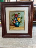 Bloemenschilderij in lijst, Antiek en Kunst, Ophalen