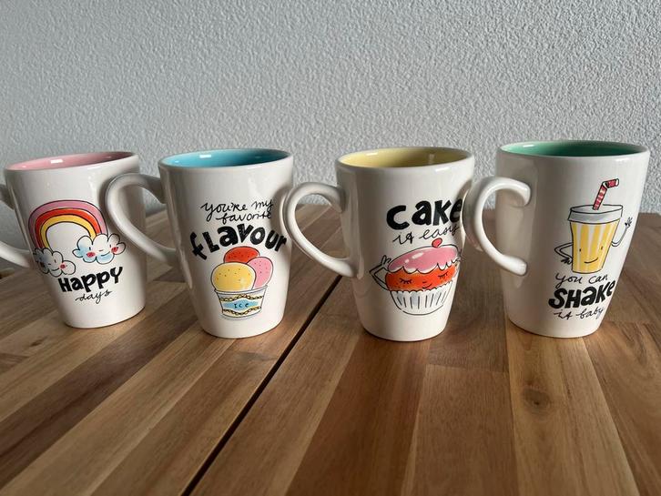 Blond Amsterdam - Blondelicious XL Mokken (4), Huis en Inrichting, Keuken | Servies, Zo goed als nieuw, Kop(pen) en/of Schotel(s)