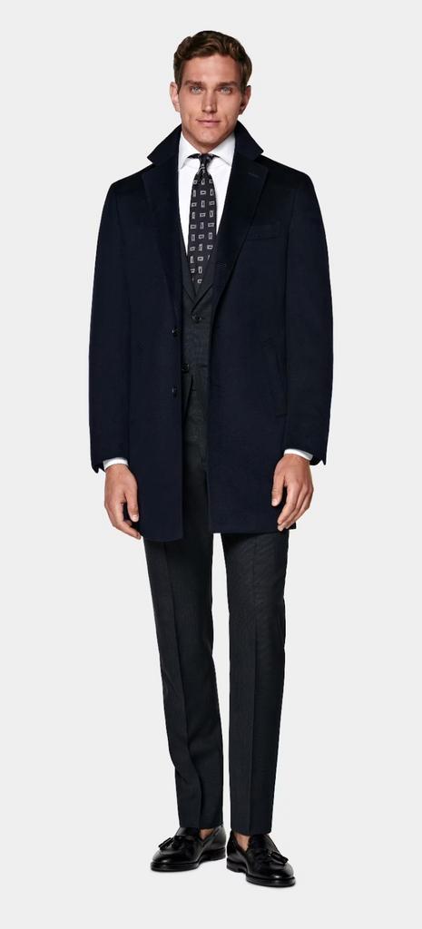 Suitsupply Pure Wool Vicenza overcoat - Size M, 46, Kleding | Heren, Jassen | Winter, Nieuw, Blauw, Verzenden