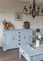 Dressoir in een prachtige kleur blauw, Huis en Inrichting, Kasten | Dressoirs, Ophalen, 100 tot 150 cm, Koloniaal, Teakhout