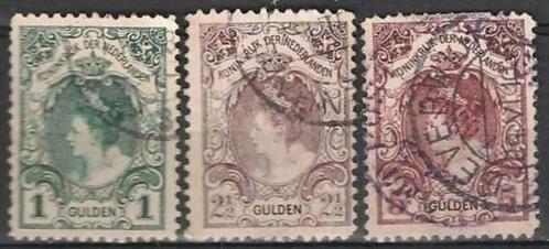 Koningin Wilhelmina No. 77,78 en 79 O. ADV. no.1 P., Postzegels en Munten, Postzegels | Nederland, Gestempeld, T/m 1940, Verzenden