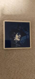 Delfts blauw tegeltje met Rembrandt afbeelding, Antiek en Kunst, Ophalen of Verzenden