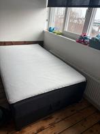 Boxspring 140x200 met opbergruimte - Zo goed als nieuw!, Ophalen, Zwart, 140 cm, Zo goed als nieuw