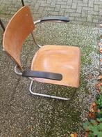 Vintage Retro Stoel met Armleuningen, Huis en Inrichting, Stoelen, Ophalen, Gebruikt, Bruin, Eén