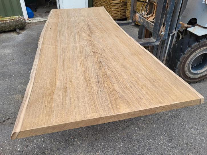 Afrormosia Boomstamtafel boomstamblad kunstmatig gedroogd, Huis en Inrichting, Tafels | Eettafels, Nieuw, 50 tot 100 cm, 200 cm of meer