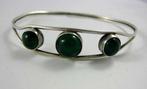 Georg Kramer Fischland, 835 midcentury armband chrysopraas, Sieraden, Tassen en Uiterlijk, Ophalen, Zo goed als nieuw, Zilver