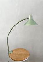 Vintage groene industriële gooseneck klemlamp / werklamp, Huis en Inrichting, Ophalen of Verzenden, Zo goed als nieuw, Minder dan 50 cm