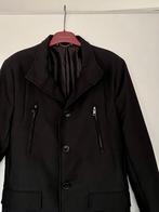 i677 Lange nette jas maat S=46 trenchcoat tussenjas zwart, Kleding | Heren, Jassen | Winter, Zwart, Ophalen of Verzenden, Zo goed als nieuw