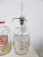 Grote oude Eau de Cologne winkelfles / parfum tapfles pomp, Ophalen of Verzenden, Parfumfles