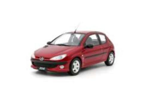 Peugeot 206 1999 Rood Schaal 1:18 OttOMobile Ref. OT1039, Hobby en Vrije tijd, Modelauto's | 1:18, Nieuw, Auto, OttOMobile, Ophalen of Verzenden