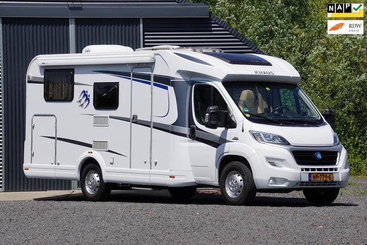 Knaus Sky TI 650 MEG Enkele Bedden Garage Fiat 130 2x Airco!, Caravans en Kamperen, Campers, Bedrijf, tot en met 3, Half-integraal