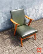 Vintage jaren 60 groene Deense fauteuil, Gebruikt, Vintage, ?, 50 tot 75 cm